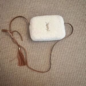 ( Faux?  )Yves Saint Laurent Cream and Tan Crossbody Bag